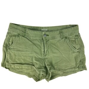 J.Crew Womens 2 Olive Green Linen Cotton Utility Shorts Granola Preppy Coastal